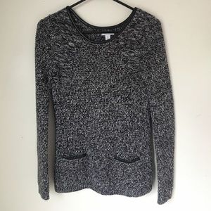 Black and White Knit Sweater